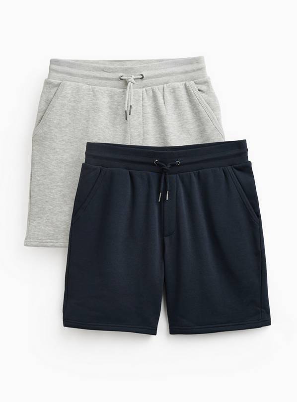Grey & Navy Ultimate Jersey Shorts 2 Pack S